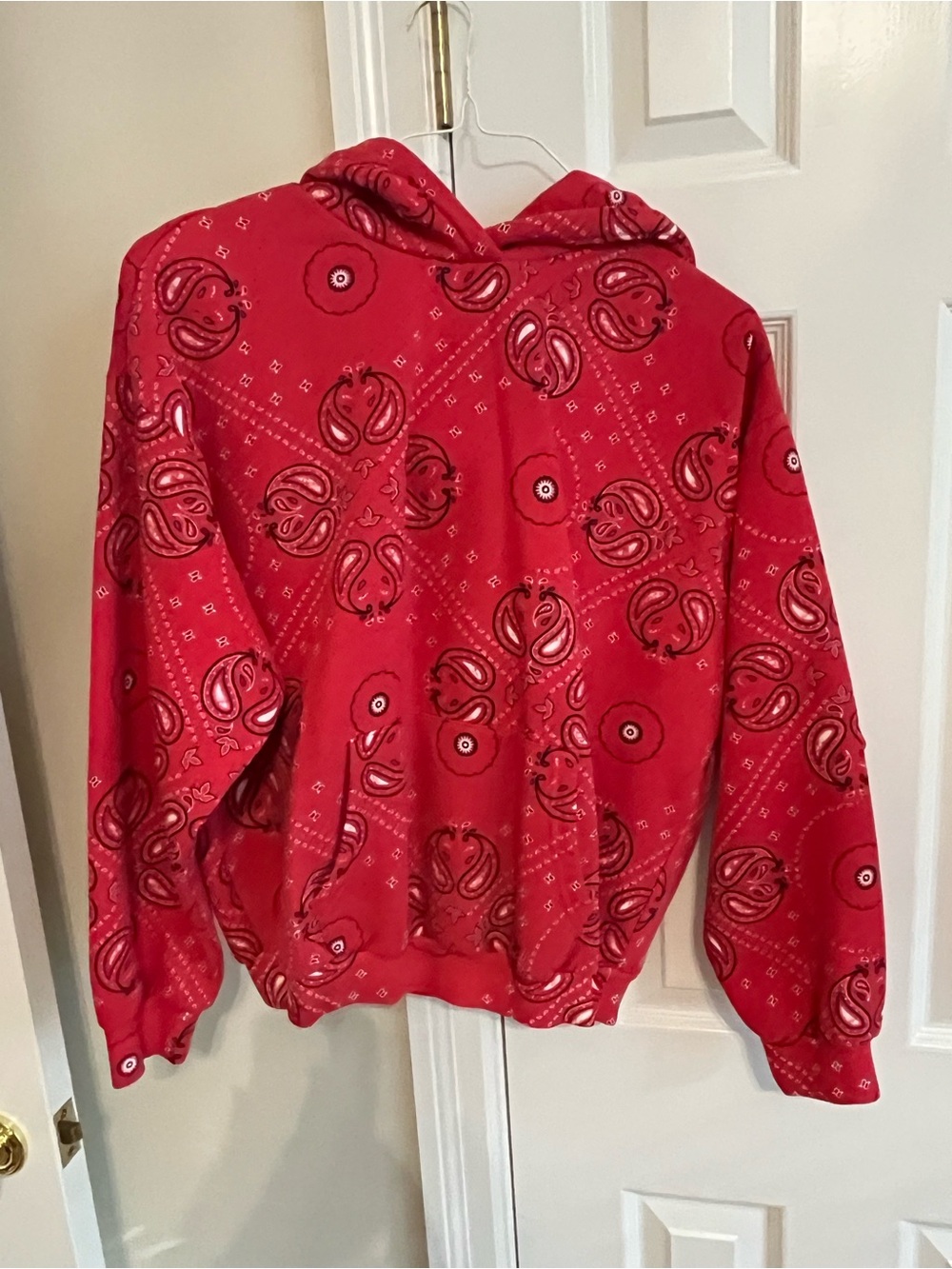 Like New! Sunday Red Bandana-Print Pullover Hoodie- Only Worn Once!!!